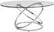 Bernards Atomic 3-Piece Glass Top Occasional Table with Metal Base Set-2