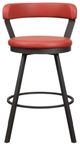 Homelegance® Appert Dark Gray/Red Swivel Pub Height Chair-2