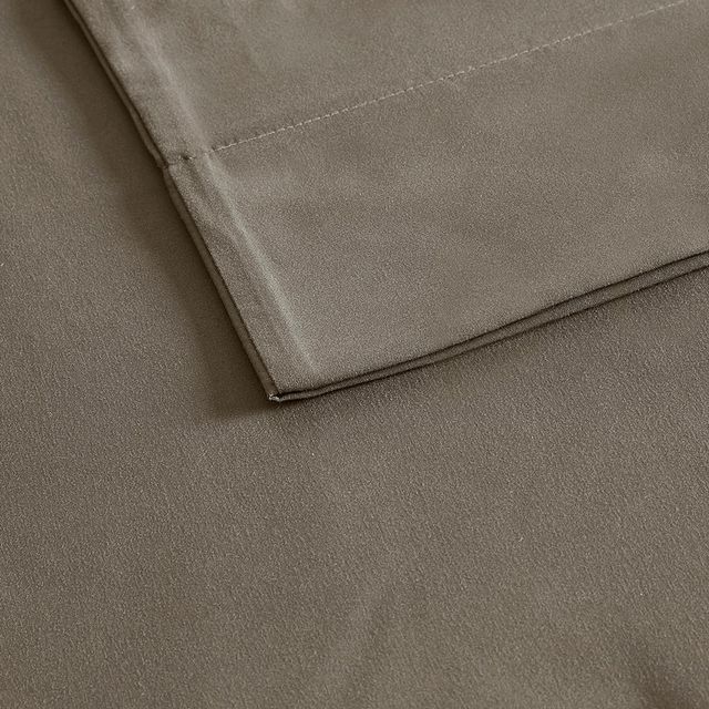 Olliix by Madison Park Brown King 3M Microcell All Season Moisture Wicking Lightweight Sheet Set-2