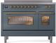 Ilve® Nostalgie II Series 48" Blue Grey Pro Style Induction Range-2