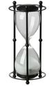 A & B Home Black/White 60-Minute Hourglass in Stand-0