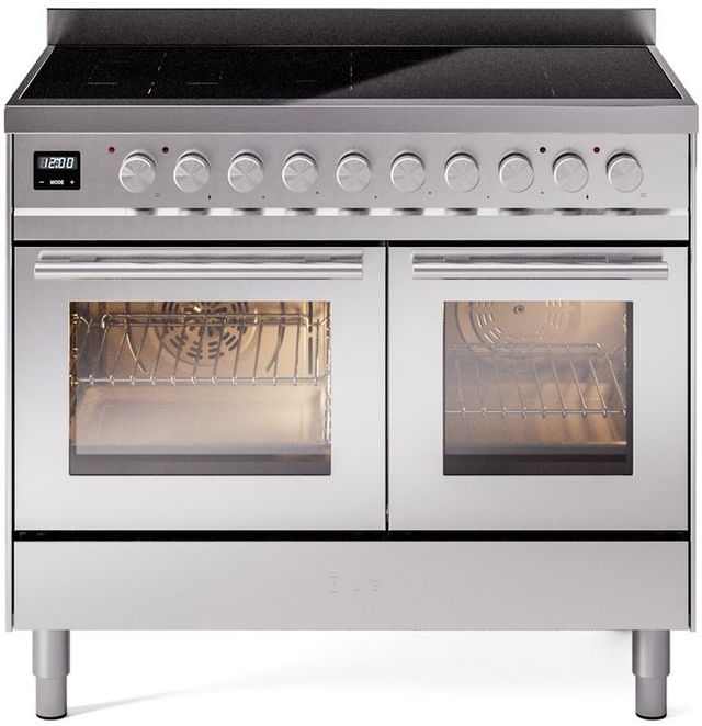 Ilve® Professional Plus II 40" Stainless Steel Pro Style Induction Range-0