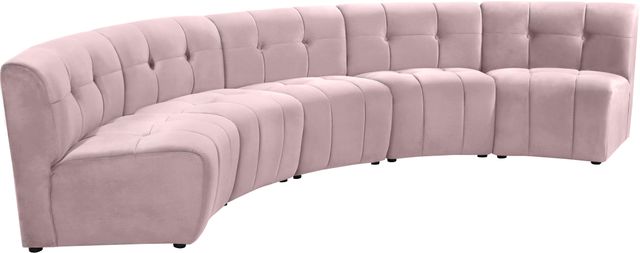 Meridian Furniture Limitless 5-Piece Pink Velvet Modular Sectional-2