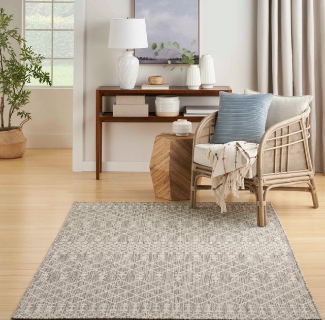 Nourison Home™ Positano Light Gray 5'x7' Area Rug Style 1-2