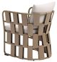 Zuo® Modern Quadrat Brown/White Aluminum Fabric Outdoor Dining Chair-4