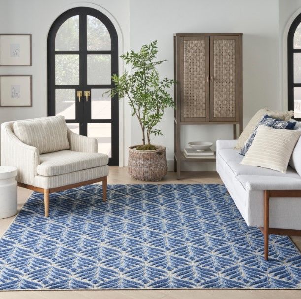 Nourison Home™ Aloha Blue 5'x8' Style 11 Indoor/Outdoor Area Rug-4