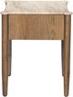 Four Hands Joah Antique White Marble/Light Brown Oak Nightstand-4