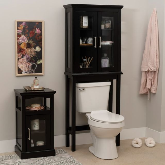 Linon Scarsdale Black Space Saver Cabinet-1