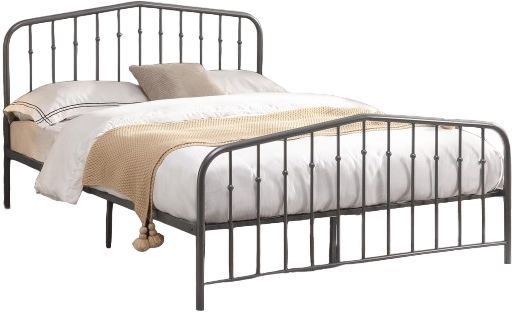 Milton Greens Stars Dark Gray Queen Metal Platform Bed-0