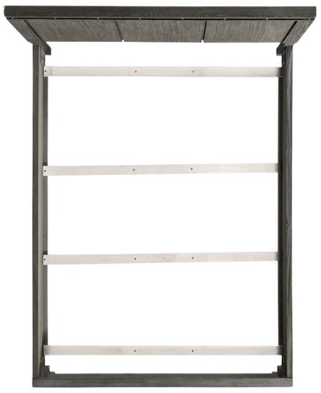 Elements International Wide 4-Piece Gray King Panel Bedroom Set-4