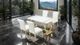 Furniture of America® Holstebro White 60" Dining Table with Gold Base-1