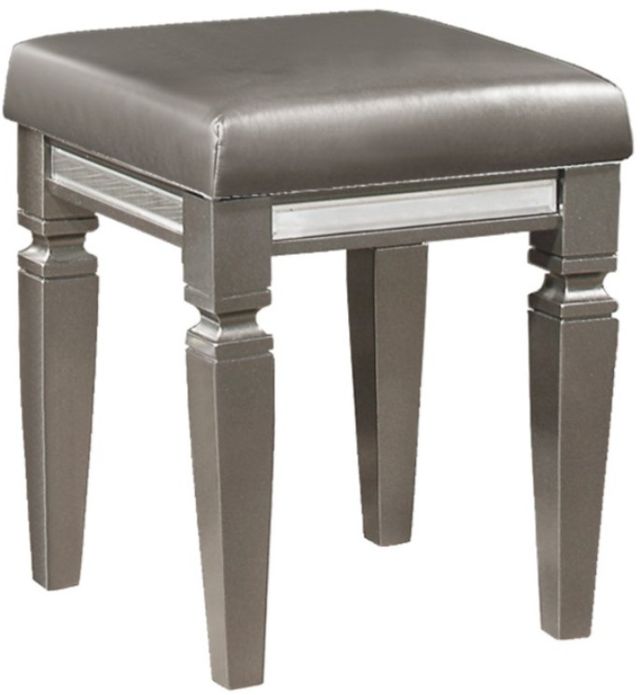 Homelegance® Tamsin Gray/Silver Metallic Vanity Stool-0