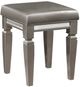 Homelegance® Tamsin Gray/Silver Metallic Vanity Stool-0