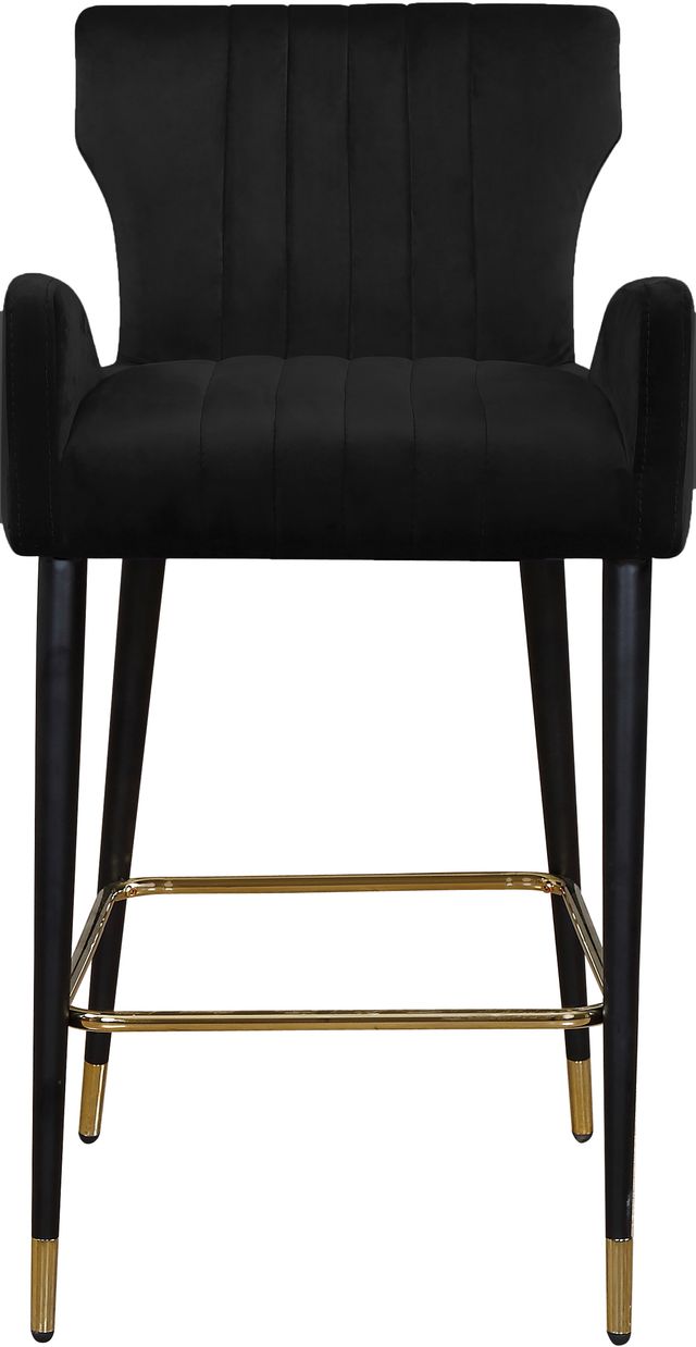 Meridian Furniture Luxe Black Velvet Counter Stool-2