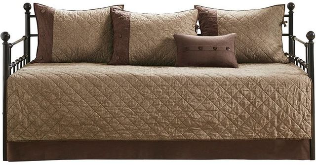 Olliix by Madison Park 6 Piece Brown Boone Reversible Daybed Cover Set-0