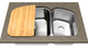 Elkay® Hardwood Light Brown 12" x 20.69" x 1" Cutting Board-1