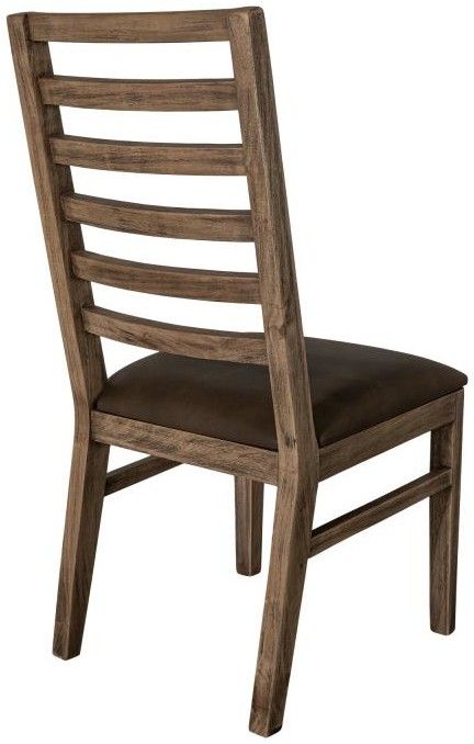 International Furniture Direct Balam Dark Brown/Stained Brown Side Chair-4