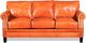 Campio Furniture Legacy Leather Barton Orange Sofa-1