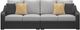Signature Design by Ashley® Beachcroft 2-Piece Black/Light Gray Aluminum/Resin Wicker Outdoor Loveseat with Cushion-1