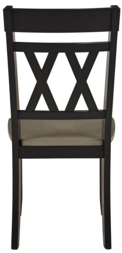 Homelegance® Ogden Black/Brown Dining Side Chair-4