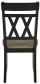 Homelegance® Ogden Black/Brown Dining Side Chair-4