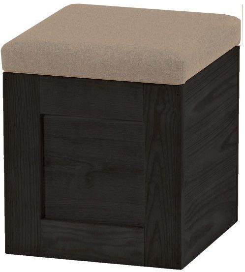 Crate Designs™ Furniture Espresso Upholstered Storage Cube-0