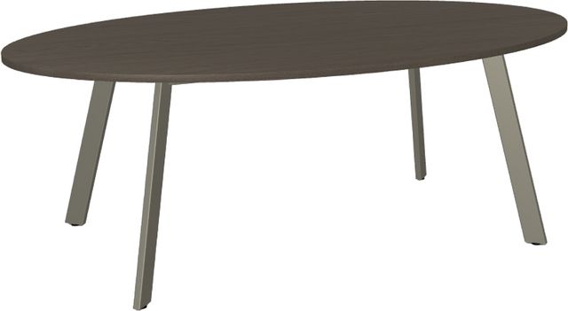 Amisco Customizable Lidya White Oak Veneer 84" Oval Dining Table-0