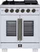 FORNO® Capriasca Series Alta Qualita 30" White Pro Style Gas Range-0