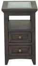 Magnussen Home® Westley Falls Graphite Chairside End Table with Glass Insert-1