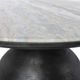 Four Hands Corbett Creamy Taupe Coffee Table with Hammered Grey Base-1