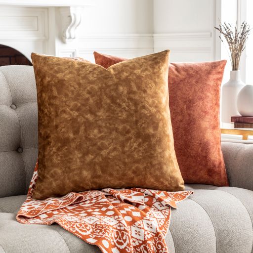 Surya Collins Tan 20"x20" Toss Pillow with Polyester Insert-4