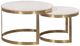 Fairfield® Sundries 2-Piece Antique Brass/White Stone Inlay Nesting Cocktail Table Set-3