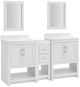 Linon Barkley 2-Piece White 25" Vanity Mirror and Floor Cabinet Set-0