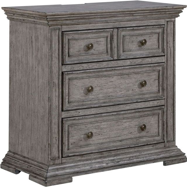 Liberty Furniture Graystone Bedside Chest with Charging Station-0