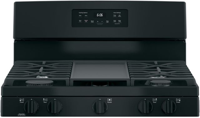 GE® 30" Black Freestanding Gas Range-1