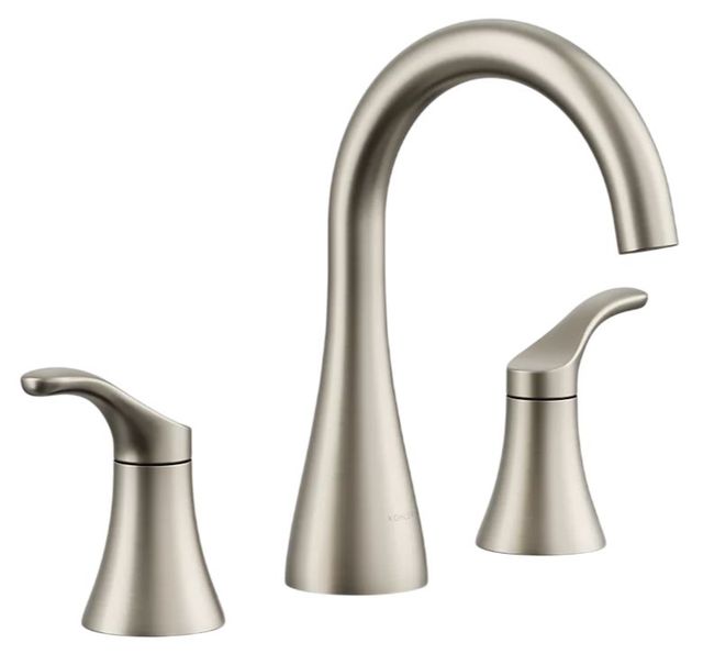 KOHLER® Simplice® Vibrant Brushed Nickel Widespread Bathroom Sink Faucet-0
