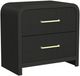 Elements International Ridgemont Black Nightstand-0