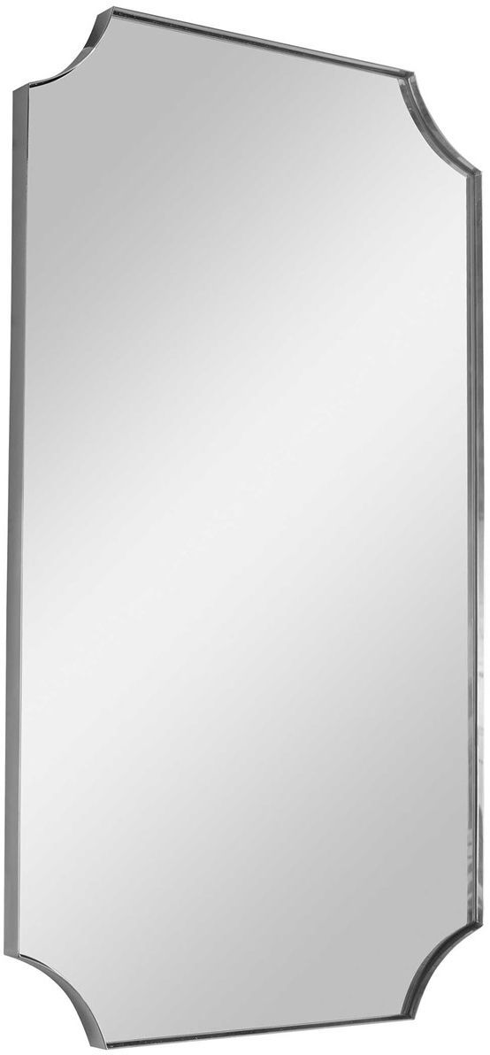 Uttermost® Lennox Polished Nickel Scalloped Corner Mirror-3