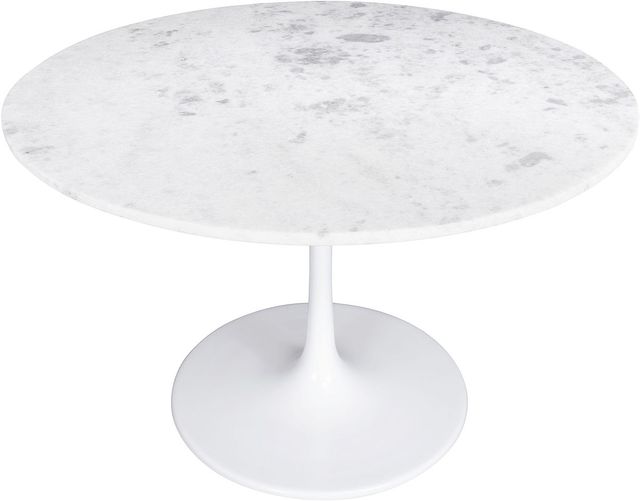 Zuo® Modern Phoenix Marbel Top Dining Table with White Base-0