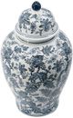 A & B Home Blue/White Ginger Jar-1