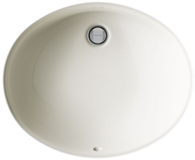 Kohler Caxton® Biscuit 19.25" Oval Undermount Bathroom Sink-1