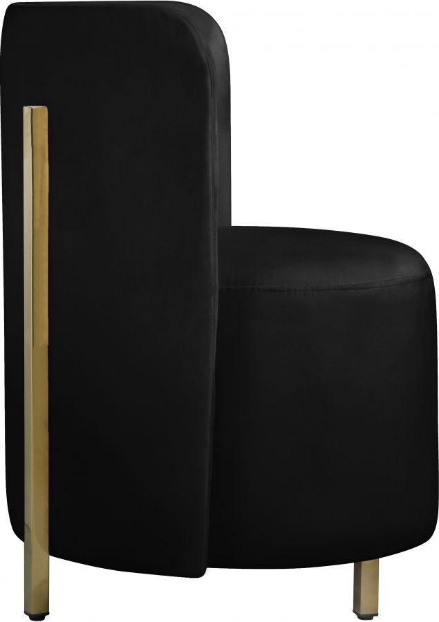 Meridian Furniture Rotunda Black Velvet Chair-3