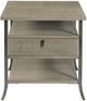 Hammary® Creston Rockford Natural Gray Rectangular End Table with Silver Frame-2