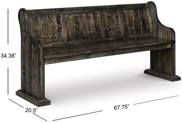 Magnussen Home® Bellamy Peppercorn Bench-2