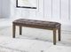 Signature Design by Ashley® Urbinforte Light Brown Large Upholstered Dining Room Bench-1