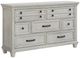 Elements International McCoy Antique White Dresser-0