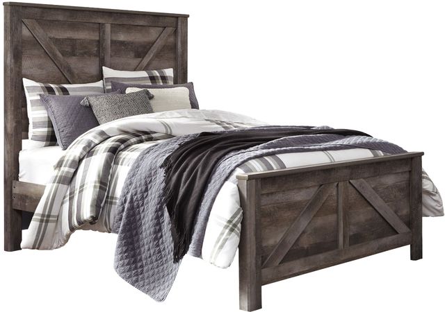 Signature Design by Ashley® Wynnlow 2-Piece Gray Queen Crossbuck Panel Bed Set-3
