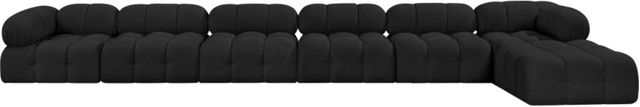 Meridian Furniture Ames 7-Piece Black Modular Sectional and Ottoman-1