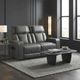 Primo™ International Heritage Colton Charcoal Leather-Match Power Motion Loveseat-2