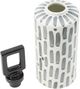 A & B Home Gray/White Jar With Lid-4